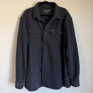Sullen Men’s Gray Heavyweight Twill Cotton Button Up Shacket 2XL Streetwear